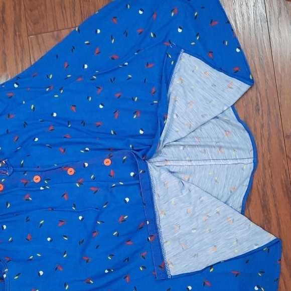 Y2K Midi Length Ditzy Abstract Button Front Flare Skirt - Picture 5 of 5